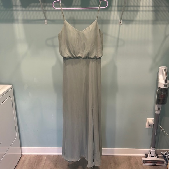 Elegant Light Green/teal bridesmaid Maxi Dress - Picture 1 of 7